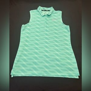 Nike Women's Aqua Sleeveless Polo Top